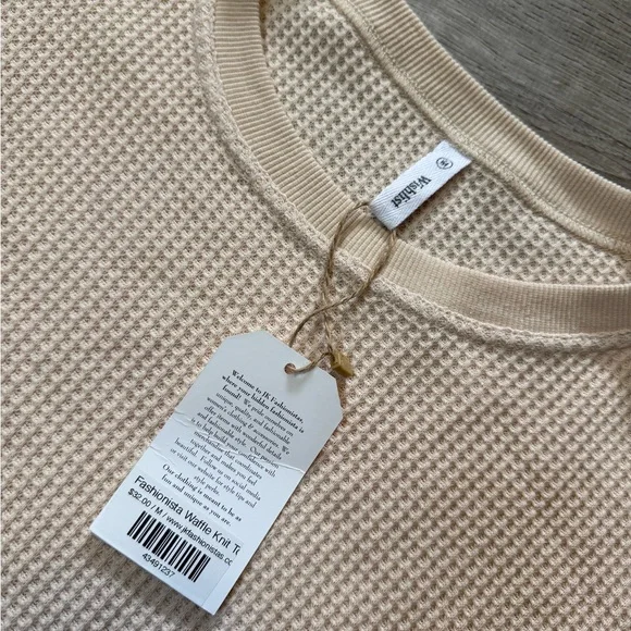 •WISHLIST• WAFFLE KNIT RUFFLE TOP - Picture 5 of 6